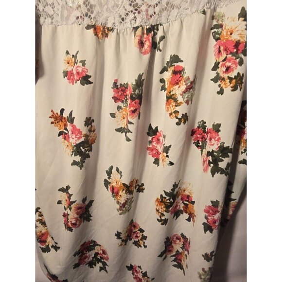 Romantic BoHo white floral Lace Top Shirt Blouse Womens Plus size 2X - Picture 2 of 3